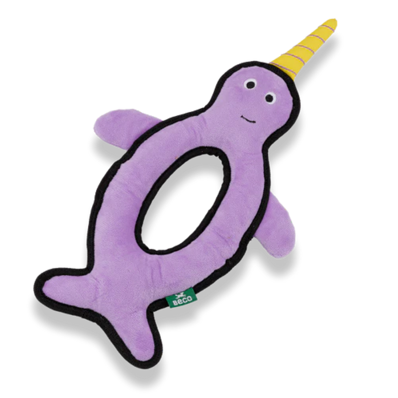 Beco Rough & Tough Toy Narwhal Large