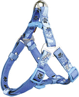 Trixie One Touch Modern Art Dog Harness Blue, M: 50-65cm, Beagle Border Collie