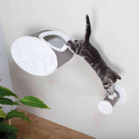 Trixie Cat Climbing Step, Cuddle Cave, Hammock For Wall Mounting, White/Grey