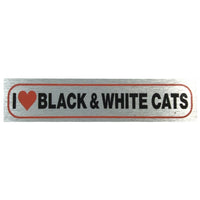 Cat Lovers Metallic Style Car Bumper Stickers