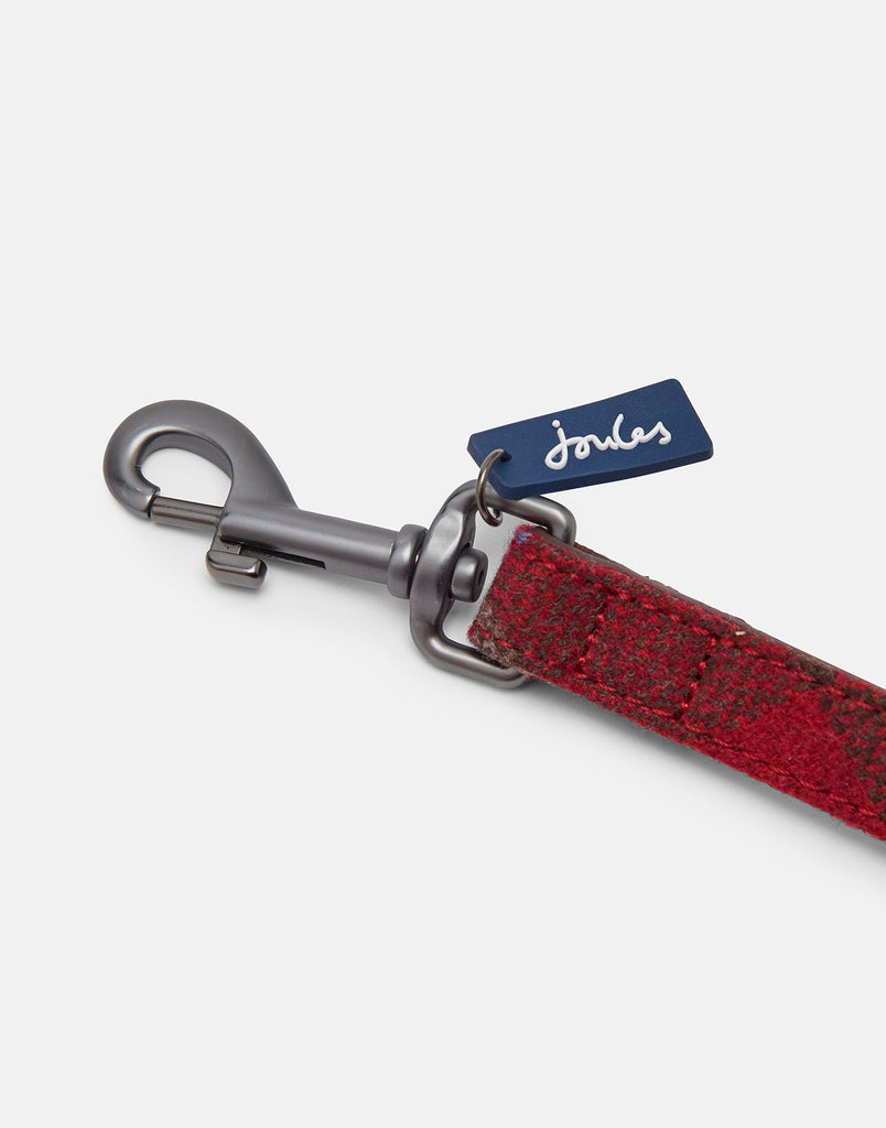 Joules Red Tweed Dog Lead Hills Pet Shop