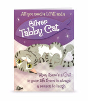 Cat Greeting Birthday Card Silver Tabby Cat 43