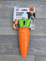 Fofos Veggie Bites Squeaky Dog Toy Carrot