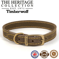 Ancol Timberwolf Leather Collar Sable