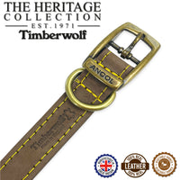 Ancol Timberwolf Leather Collar Sable