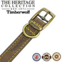 Ancol Timberwolf Leather Collar Sable