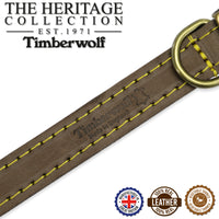 Ancol Timberwolf Leather Collar Sable