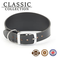 Ancol Genuine Leather Greyhound Whippet Collar Tan & Black