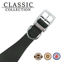 Ancol Genuine Leather Greyhound Whippet Collar Tan & Black