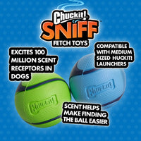 Chuckit! Sniff Fetch Balls Duo Medium 2 Pack