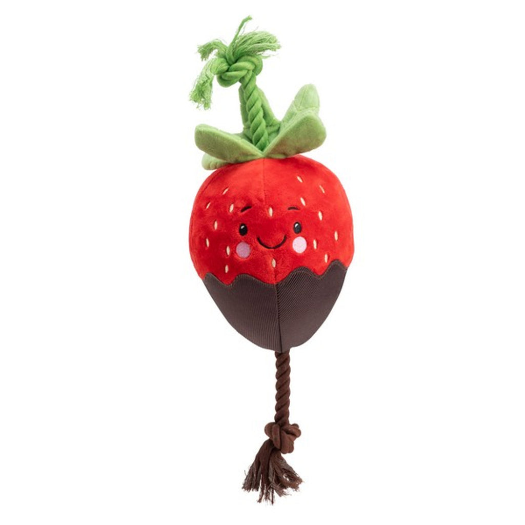 Stror Berry Toy House of Paws Chocolate Dipped Strawberry Plush Toy | Hills Pet Shop