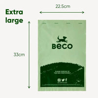 BECO Recycled Dog Poo Bags with Handles - Unscented Standard