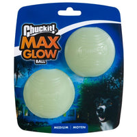 Chuckit Max Glow Balls Medium (2Pk) 6.5cm