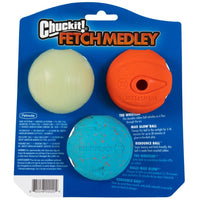 Chuckit Fetch Medley Assorted Medium (3Pk) 6.5cm
