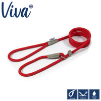 Ancol Viva Rope Slip Lead Reflective Red 1.2m X 10mm (30kg)