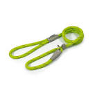 Ancol Viva Reflective Rope And Real Leather Slip Lead. 120X 1Cm. Lime