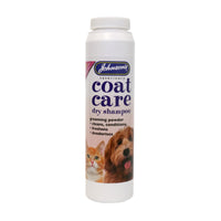 Johnsons Coat Care Dry Shampoo for Dogs New Baby Powder Fragrance 85g White