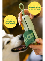 Earth Rated Bag Dispenser for Dog Lead, Includes 15 Biodegradable Unscented Poo Bags