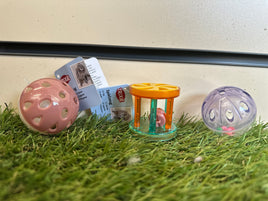 trixie cat  balls and rolls with bell  4.5 cm