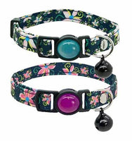 Cat Circus Collar Jewelled Floral Denim