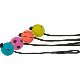 Trixie neon balls on a rope, foam rubber, floatable - 6 cm/30 cm