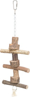Trixie Natural Wooden Bird Toy With Chain/rope 40 Cm