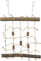 Trixie Natural Climbing Rope Wall, Bark Wood/Sisal Net, 27 × 24 Cm