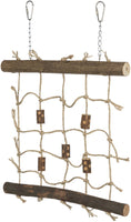 Trixie Natural Climbing Rope Wall, Bark Wood/Sisal Net, 27 × 24 Cm