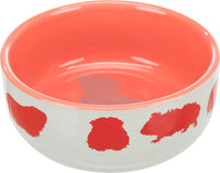 Trixie Ceramic Bowl With Motif, Guinea Pigs 250 Ml/ø 11 Cm