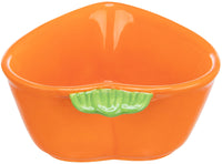 Trixie Small Animal Ceramic Carrot Bowl, 180ml 11cm