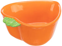 Trixie Small Animal Ceramic Carrot Bowl, 180ml 11cm