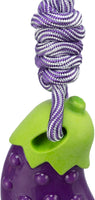 Trixie Aubergine On A Rope Squeaky Dog Toy