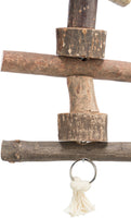 Trixie Natural Wooden Bird Toy With Chain/rope 40 Cm