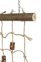 Trixie Natural Climbing Rope Wall, Bark Wood/Sisal Net, 27 × 24 Cm
