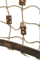 Trixie Natural Climbing Rope Wall, Bark Wood/Sisal Net, 27 × 24 Cm
