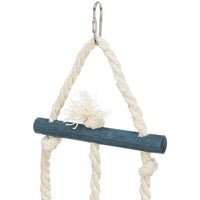 Trixie Colourful Wooden Rope Leather Bird Toy Budgie Cockatiel 24cm