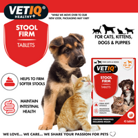 VetIQ Stool Firm 45 tabs Loose Stool Remedy With Prebiotic Fibre