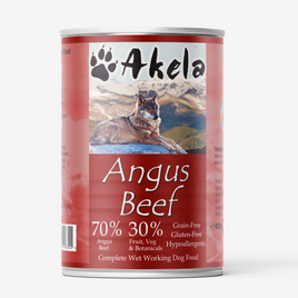 Akela Angus Beef Dog Can 400g