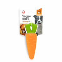 Fofos Veggie Bites Squeaky Dog Toy Carrot