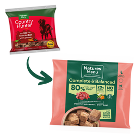 Natures Menu Frozen Country Hunter Grass-Fed Beef Dog Nuggets 1kg