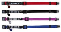 Cat collar with address tag, nylon