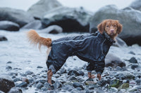 Hurtta Downpour Suit, Weatherproof Dog Rain/Snow Coat, Raven