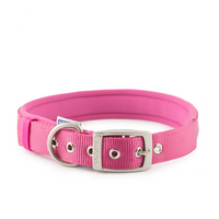 Ancol Heritage Nylon Padded Dog Collar, X-Large, Raspberry