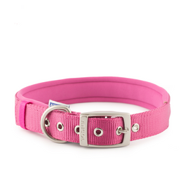 Ancol Heritage Nylon Padded Dog Collar, X-Large, Raspberry