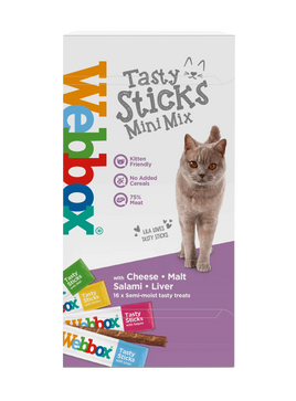 Webbox Cats Del MiniMix Cheese/Salam/Malt/Lvr 16Stk