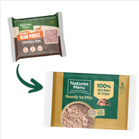 Natures Menu Frozen Chicken and Tripe Mince 400g