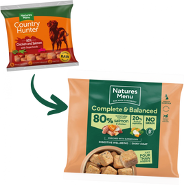 Natures Menu Frozen Country Hunter Chicken & Salmon Dog Nuggets 1kg