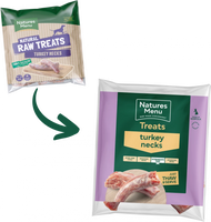 Natures Menu Frozen Raw Chews Turkey Necks 500g