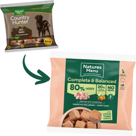 Natures Menu Frozen Country Hunter Rabbit Dog Nuggets 1kg