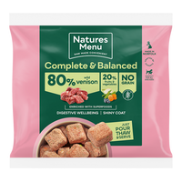 Natures Menu Frozen Country Hunter Venison Dog Nuggets 1kg